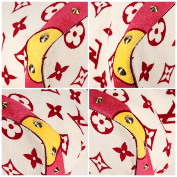 LOUIS VUITTON Cruise line Eponge Tote Bag Pile White M92096 LV Auth sw1167V - Picture 16 of 16